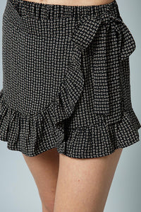 FINAL SALE Trinity Skort-Printed Black