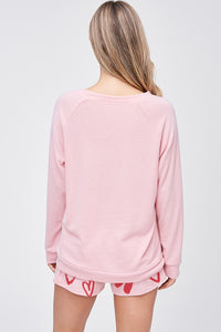 Heart Short PJs-Pink