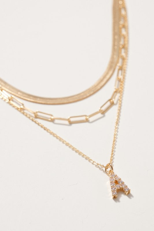 Initial Layered Necklace