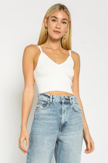 Heather Top-White