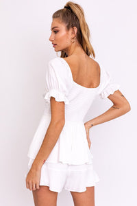 FINAL SALE Maya Romper-White