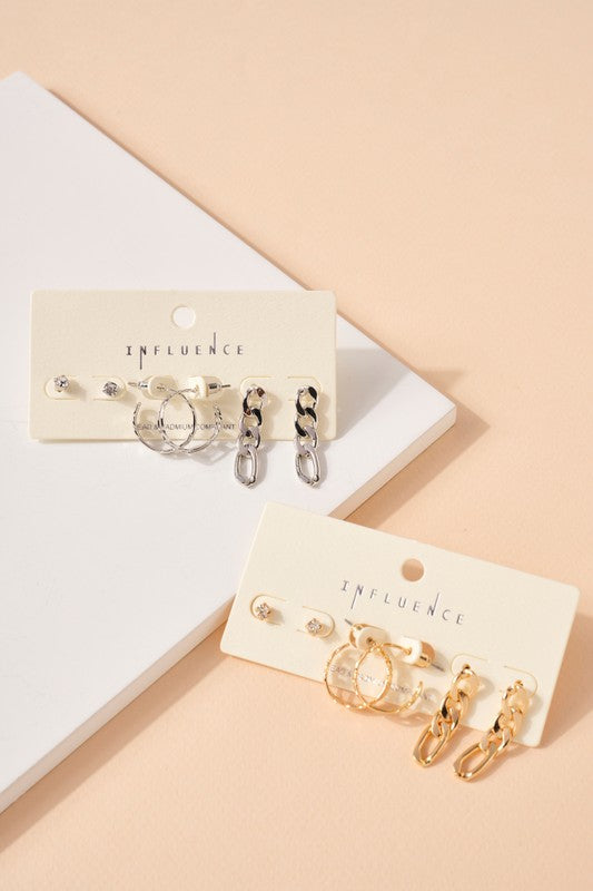 Chain Earrings Set