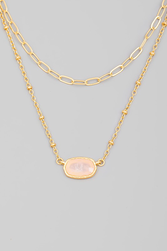 Lydia Necklace-Pink