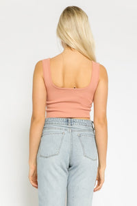 FINAL SALE Bali Tank-Coral