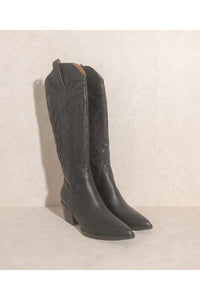 Samara Western Boots-Black
