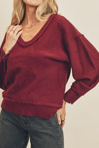 FINAL SALE Bianca Sweater-Wine