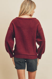 FINAL SALE Bianca Sweater-Wine