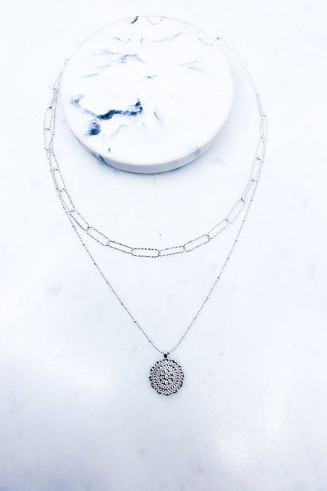 Flower Coin Necklace