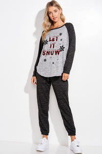 Let It Snow PJs-Grey