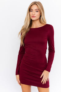 FINAL SALE Farrah Dress-Burgundy