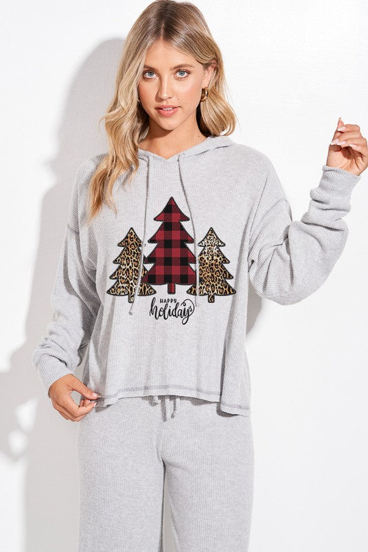 Leopard Tree PJs-Grey