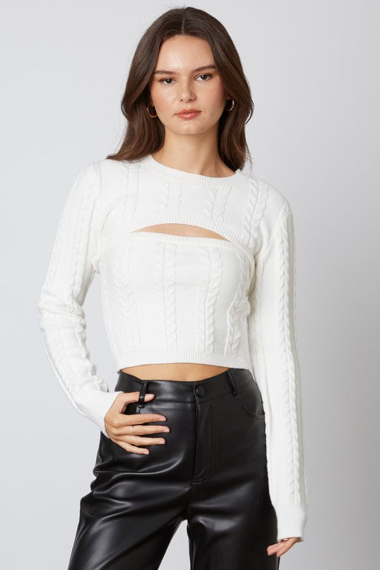 Kayla Sweater Set-Ivory