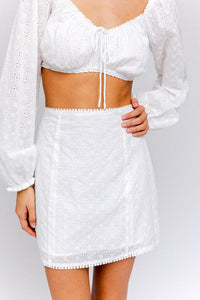FINAL SALE Vera Skirt-White