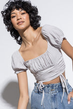 FINAL SALE Olivia Crop Top-Grey