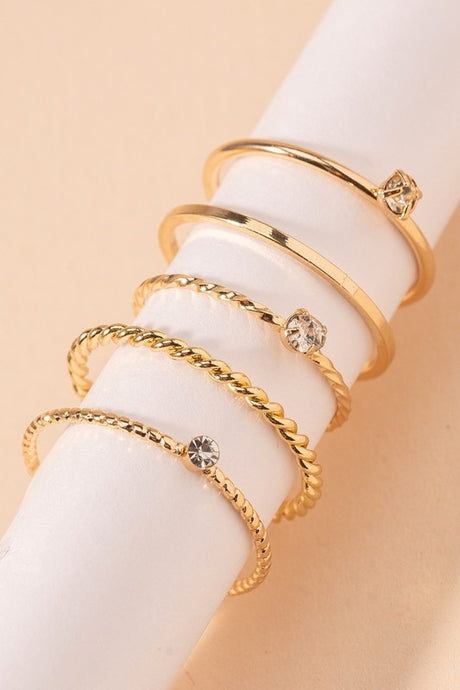 Rhinestone Ring Set
