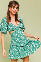 FINAL SALE Casey Dress-Green Floral