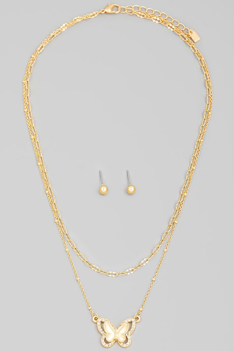 Brandy Butterfly Necklace