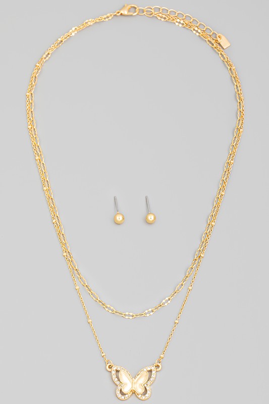 Brandy Butterfly Necklace