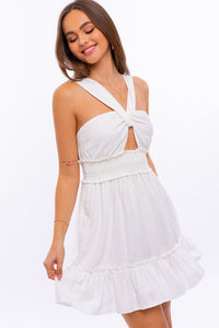 FINAL SALE Davina Dress-White