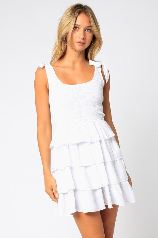 FINAL SALE Lily Dress-White