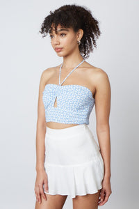 FINAL SALE Cleo Halter Top-Blue