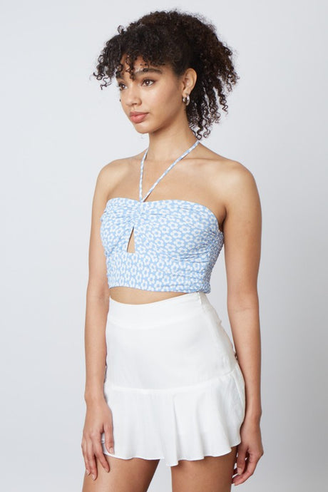 FINAL SALE Cleo Halter Top-Blue