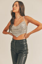 Valerie Crop Top-Silver