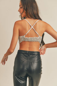 Valerie Crop Top-Silver
