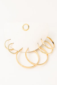 Gold Hoops Set
