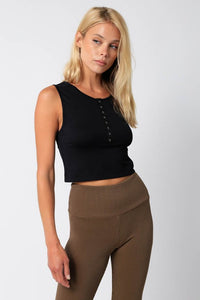 FINAL SALE Hailee Crop Top-Black