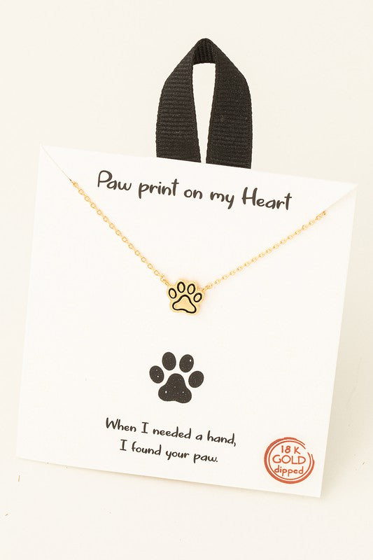 Paw Heart Necklace