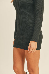 FINAL SALE Cami Sweater Dress-Black