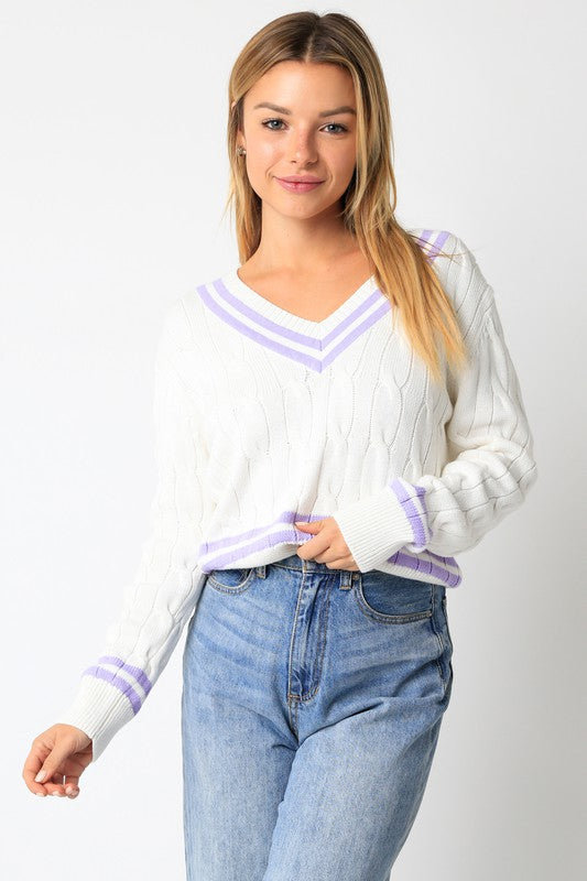 FINAL SALE Maria Sweater-Lavender