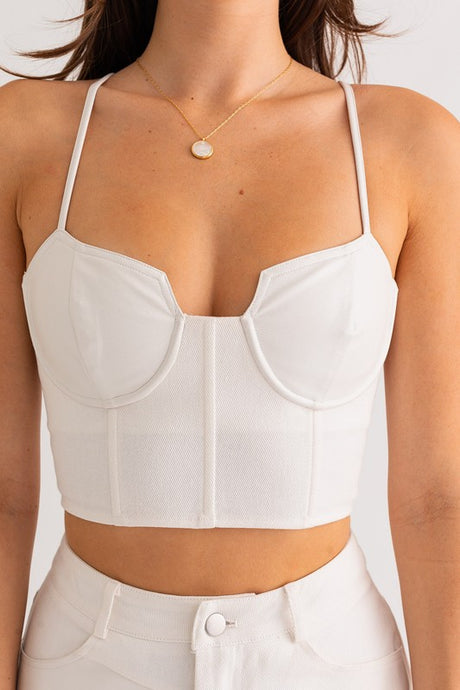 FINAL SALE Cici Corset Crop Top