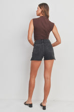 Jeanie Shorts-Washed Black
