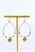 Pearl Heart Earrings