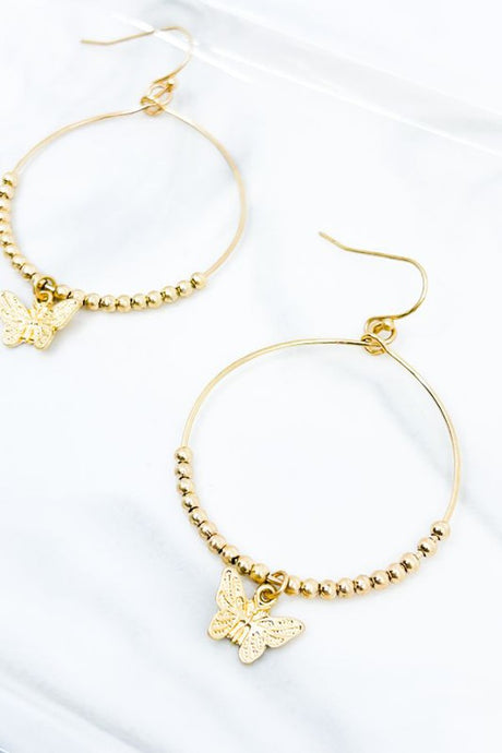 Butterfly Charm Earrings
