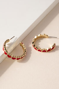 Heart Hoops-Red