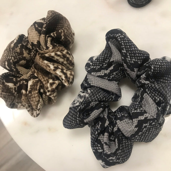 FINAL SALE Snakeskin Scrunchie