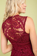 FINAL SALE Bianca Lace Dress- Burgundy