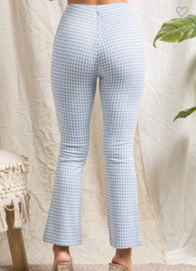 FINAL SALE Gigi Gingham Pants-Blue