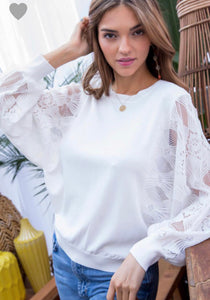 FINAL SALE Leila Top- Off White