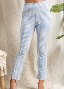 FINAL SALE Gigi Gingham Pants-Blue