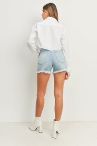 April Shorts-Light Denim